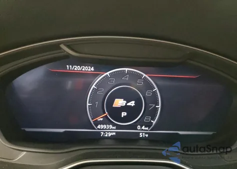 2019 Audi S4 Premium Plus z USA, uszkodzony, nr VIN WAUB4AF46KA115225